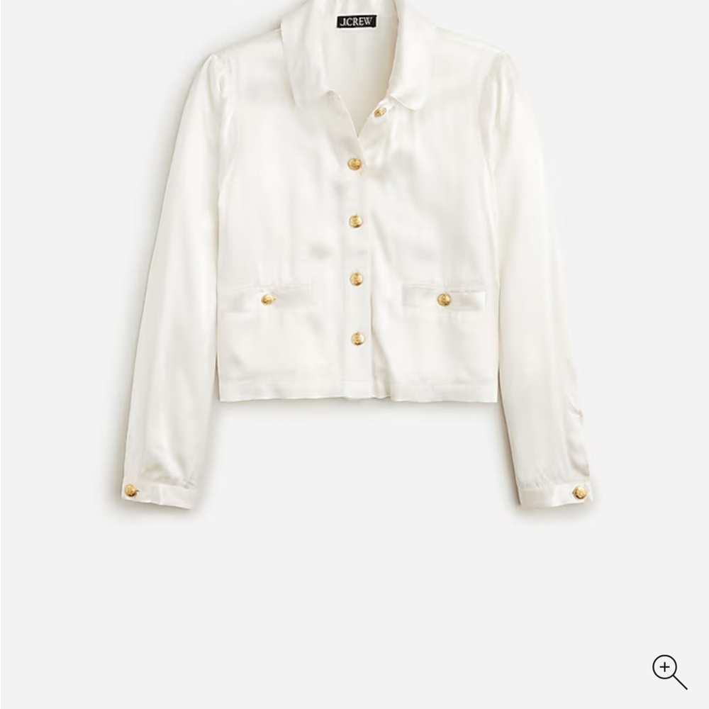 J. Crew beautiful lady jacket blouse with Gold Buttons